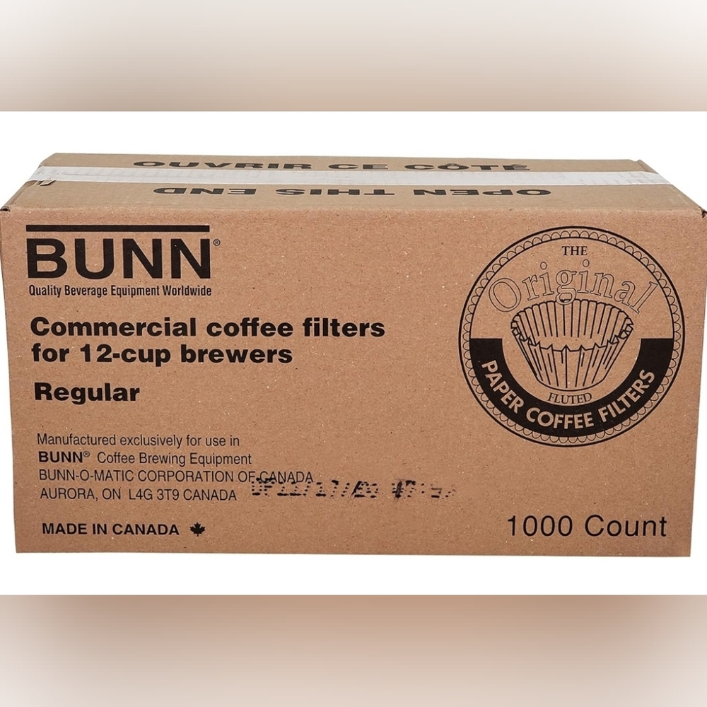 Bunn 1000 Paper Regular Coffee Filter for 12-Cup Commercial Brewers